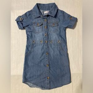 Chillipop 4T girls denim dress short sleeves with pockets